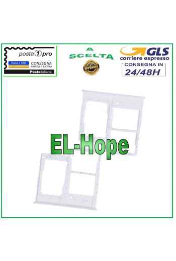 SLOT CART COMPARTMENT NANO SIM MICRO SD SAMSUNG GALAXY A20E SM A202F WHITE