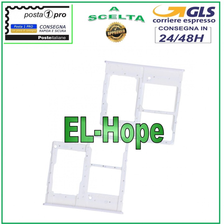 SLOT CART COMPARTMENT NANO SIM MICRO SD SAMSUNG GALAXY A20E SM A202F WHITE