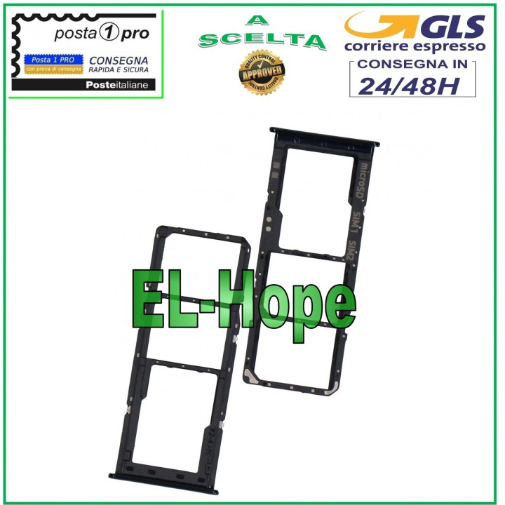 SLOT CARRIAGE COMPARTMENT NANO SIM CARD + MICRO SD SAMSUNG GALAXY A30S SM A307F BLACK
