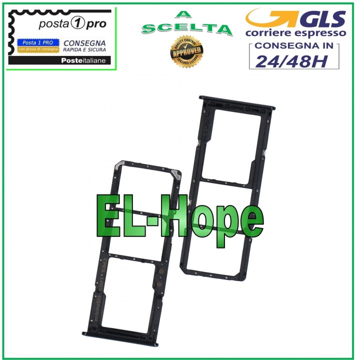SLOT CARRIAGE COMPARTMENT NANO SIM CARD + MICRO SD SAMSUNG GALAXY A71 SM A715F BLACK