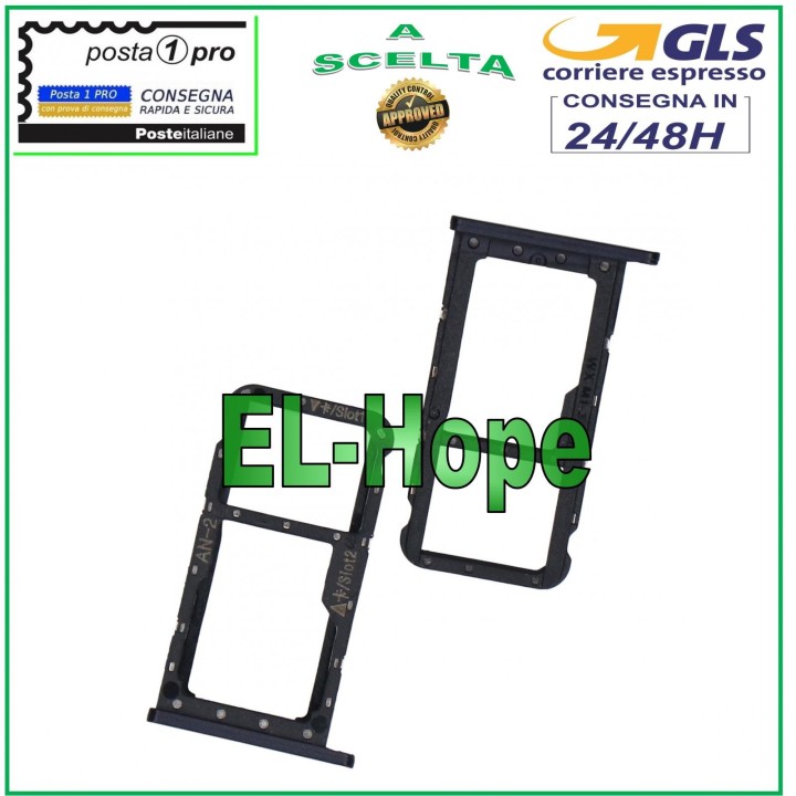 SLOT CART SIM CARD HOLDER MICRO SD HUAWEI P20 LITE ANE-LX1 BLACK
