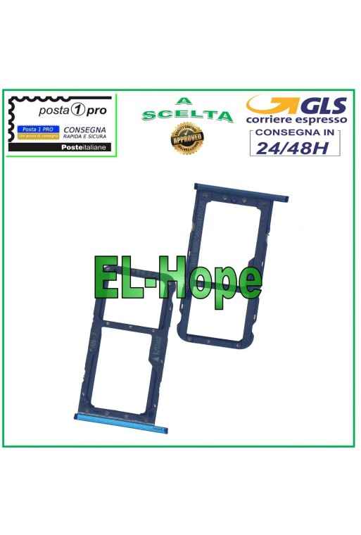 SLOT CART COMPARTMENT NANO SIM MICRO SD CARD HOLDER HUAWEI P20 LITE ANE-LX1 BLUE