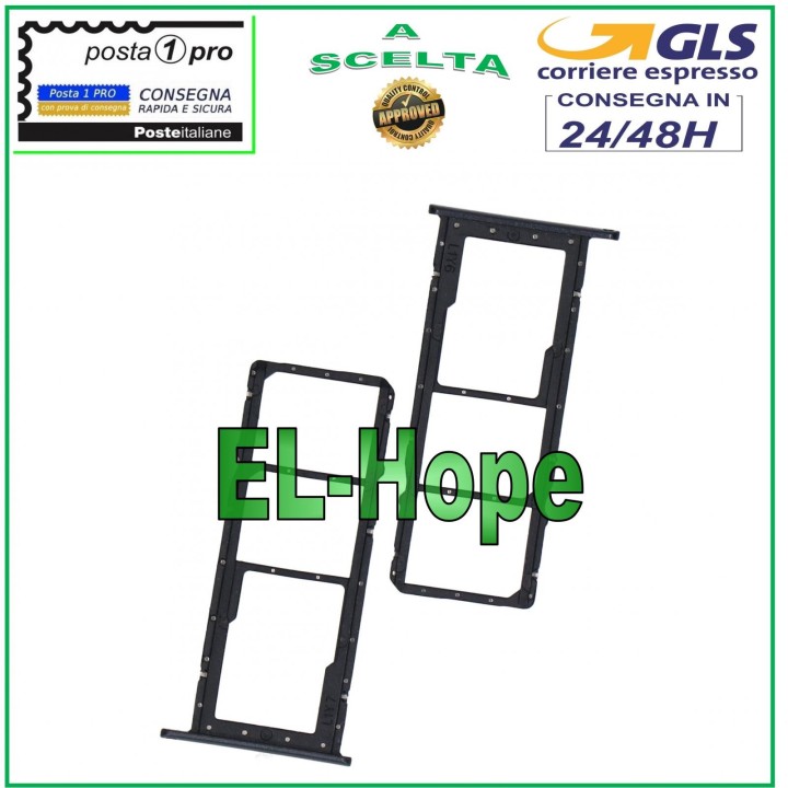 SLOT CART SIM CARD HOLDER MICRO SD HUAWEI Y7 2019 DUB-LX1 LX2 L22 BLACK