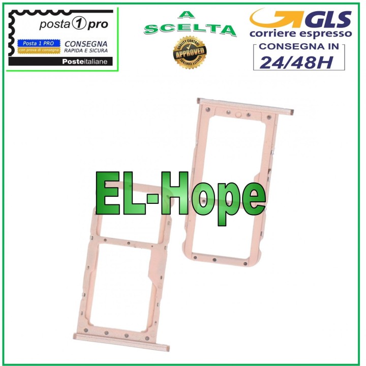 SLOT CART COMPARTMENT SIM CARD HOLDER MICRO SD HUAWEI P20 LITE ANE-LX1 GOLD