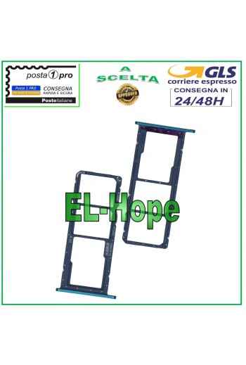 SLOT CART SIM CARD HOLDER MICRO SD HUAWEI Y7 2019 DUB-LX1 LX2 L22 BLUE