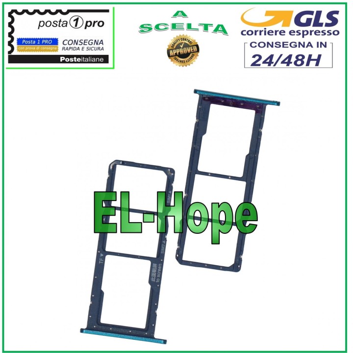SLOT CART SIM CARD HOLDER MICRO SD HUAWEI Y7 2019 DUB-LX1 LX2 L22 BLUE