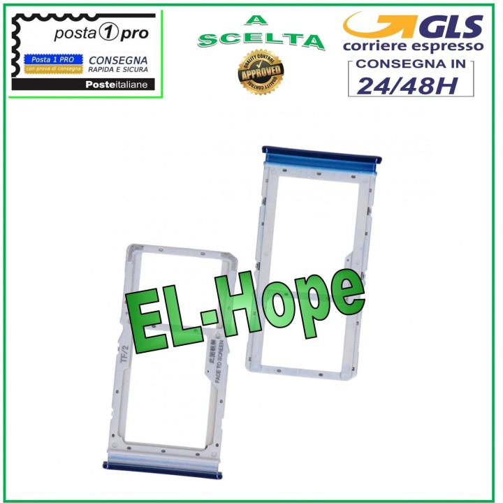 SLOT CART SIM CARD COMPARTMENT MICRO SD XIAOMI REDMI NOTE 8 PRO M1906G7G BLUE