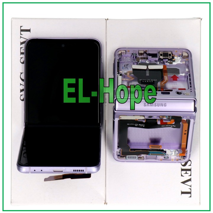 ORIGINAL TOUCH DISPLAY SAMSUNG Z FLIP 3 5G SM-F711B FRAME LAVENDER GH82-27244D
