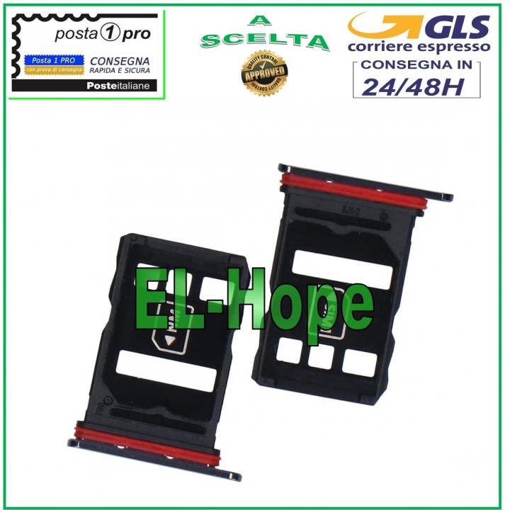 SLOT READER CART COMPARTMENT NANO SIM CARD FOR HUAWEI P40 ANA-LX9 LX4 NX9 BLACK