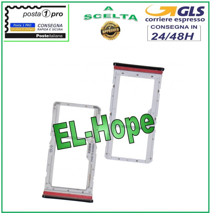 SLOT CART SIM CARD COMPARTMENT MICRO SD XIAOMI REDMI NOTE 8 PRO M1906G7G BLACK