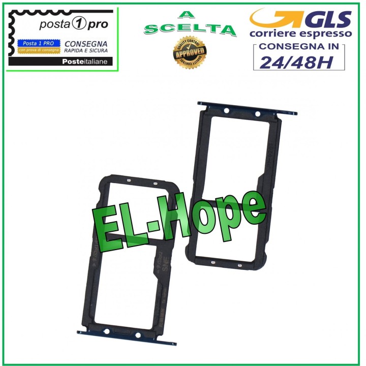 SLOT CART SIM CARD COMPARTMENT + MICRO SD HUAWEI MATE 20 LITE SNE-LX1 AL00 BLUE