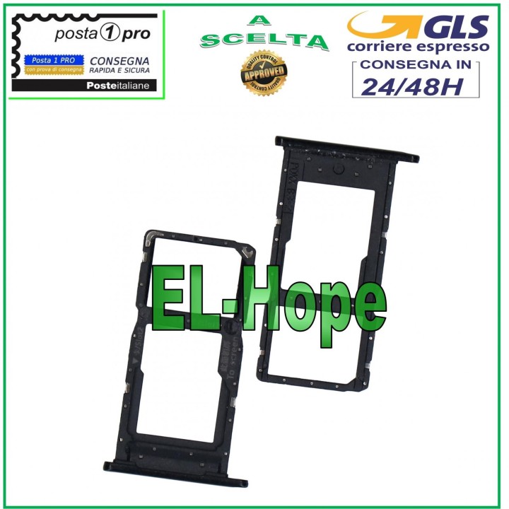 SLOT CART SIM CARD COMPARTMENT MICRO SD HUAWEI P SMART 2019 POT-LX1 LX2 LX3 BLACK