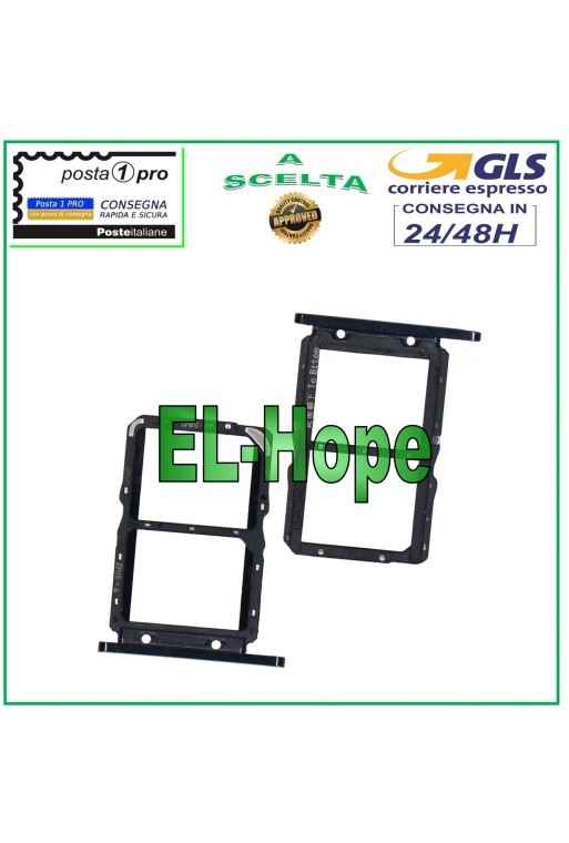 SLOT CART HOLDER SIM CARD COMPARTMENT MICRO SD HUAWEI NOVA 5T YAL-L21 L61 L71 BLACK