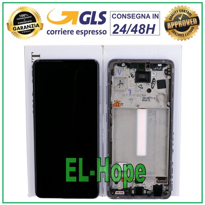 TOUCH DISPLAY ORIGINAL RENEWED SAMSUNG A52S SM A528 A528B PURPLE GH82-26861C