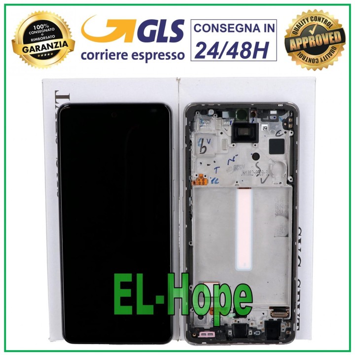 ORIGINAL TOUCH LCD DISPLAY SAMSUNG A52S SM A528 A528B WHITE FRAME GH82-26861D