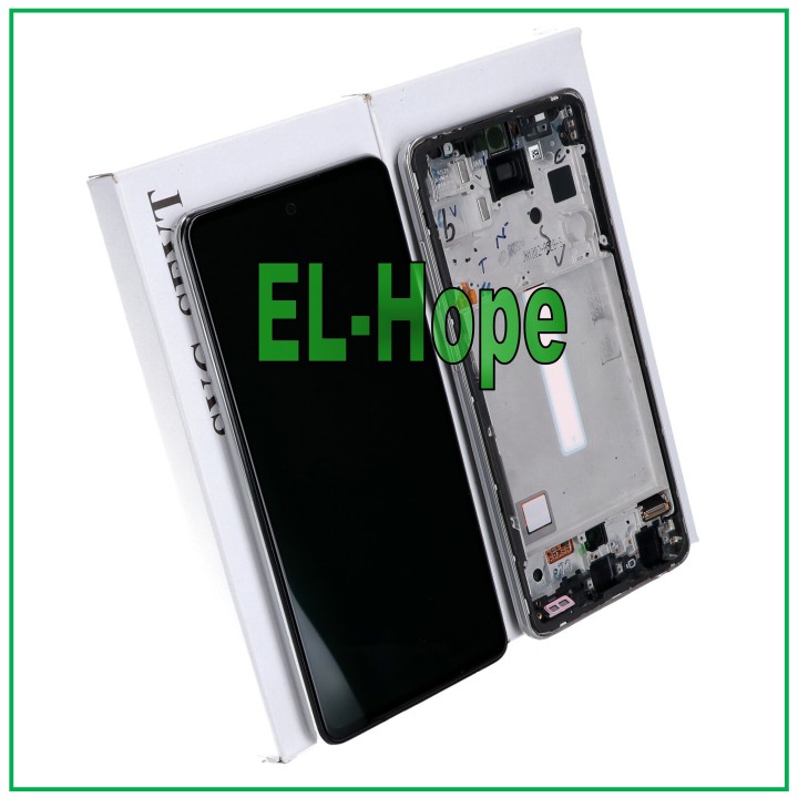 ORIGINAL TOUCH LCD DISPLAY SAMSUNG A52S SM A528 A528B WHITE FRAME GH82-26861D