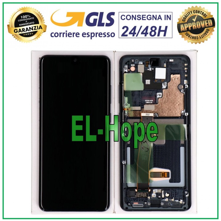 ORIGINAL FRAME DISPLAY SAMSUNG S20 ULTRA SM-G988 TOUCH SCREEN BLACK GH82-26033A