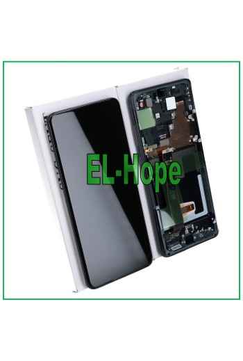 ORIGINAL FRAME LCD DISPLAY SAMSUNG GALAXY S20 ULTRA SM-G988 TOUCH SCREEN BLACK
