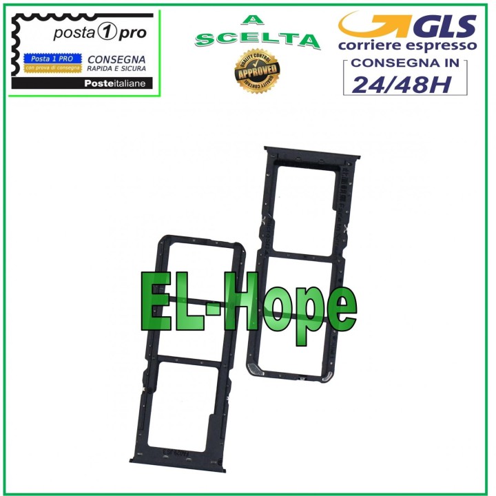 SLOT CARRIAGE SIM SD CARD COMPARTMENT FOR OPPO A52 CH2061 CPH2069 PDAM10 PADM00 BLACK