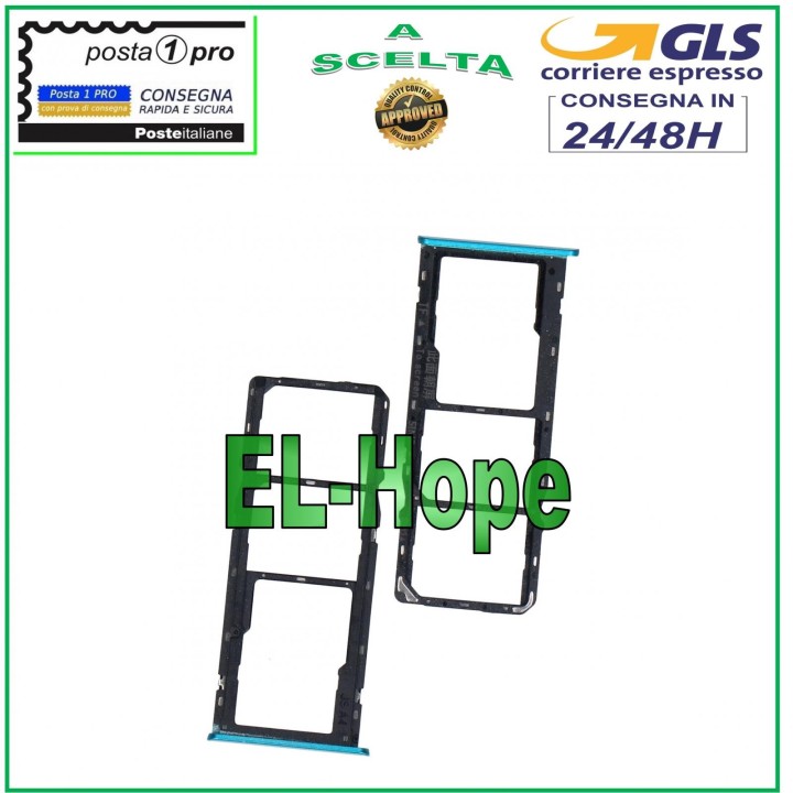 SLOT CARRIAGE SIM COMPARTMENT MICRO SD CARD FOR OPPO REALME C3 RMX2027 RMX2020 BLUE
