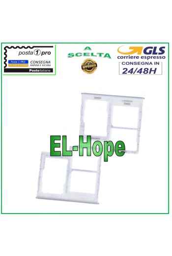 SLOT CART COMPARTMENT NANO SIM CARD SD SAMSUNG GALAXY A41 SM A415 F WHITE