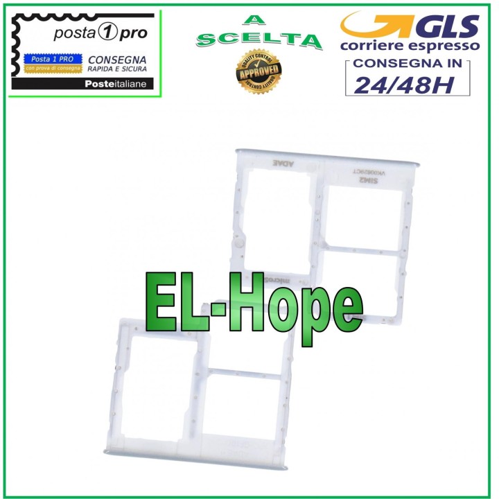 SLOT CART COMPARTMENT NANO SIM CARD SD SAMSUNG GALAXY A41 SM A415 F WHITE