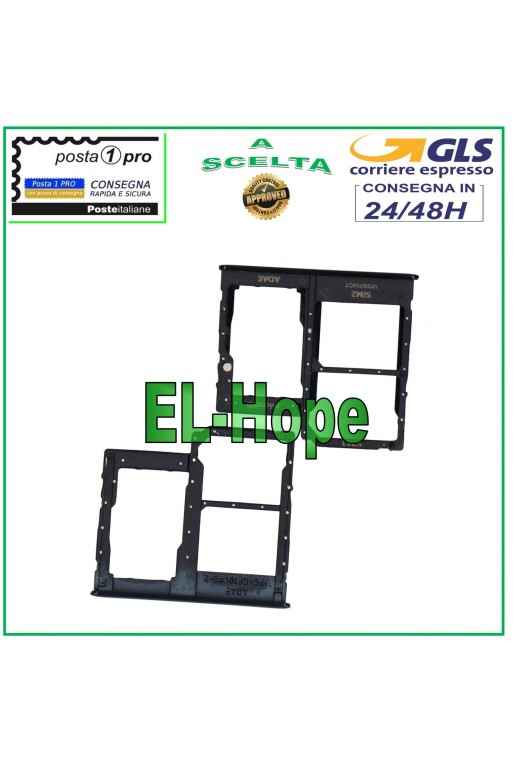 SLOT CARRIAGE COMPARTMENT NANO SIM CARD SD SAMSUNG GALAXY A41 SM A415 A415F BLACK