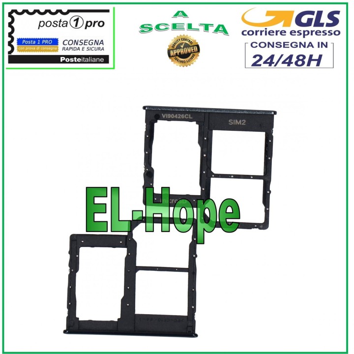 SLOT CARRIAGE COMPARTMENT NANO SIM CARD SD SAMSUNG GALAXY A31 SM A315 A315F BLACK