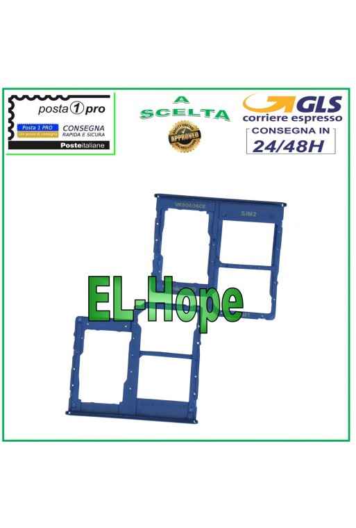 SLOT CART COMPARTMENT NANO SIM CARD SD SAMSUNG GALAXY A31 SM A315 A315F BLUE