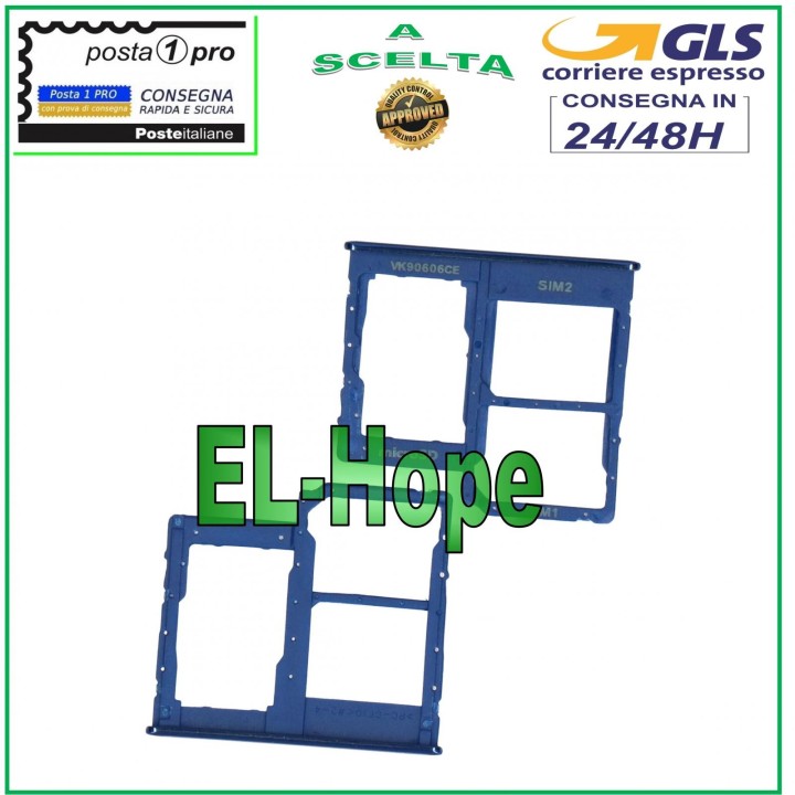 SLOT CART COMPARTMENT NANO SIM CARD SD SAMSUNG GALAXY A31 SM A315 A315F BLUE
