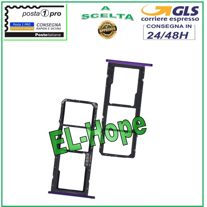 SLOT CART SIM CARD HOLDER MICRO SD HUAWEI Y6P 2020 MED-LX9 LX9N PURPLE