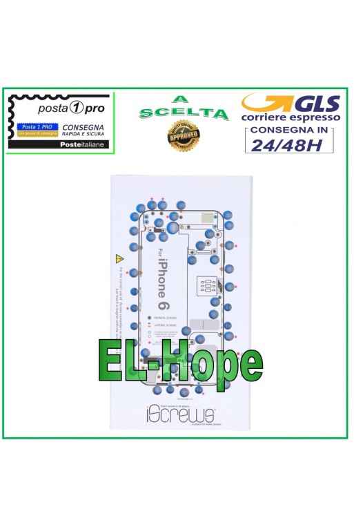 ISCREWS MAP SCREW HOUSING PAD ILLUSTRATED FOR DISASSEMBLY APPLE IPHONE 6