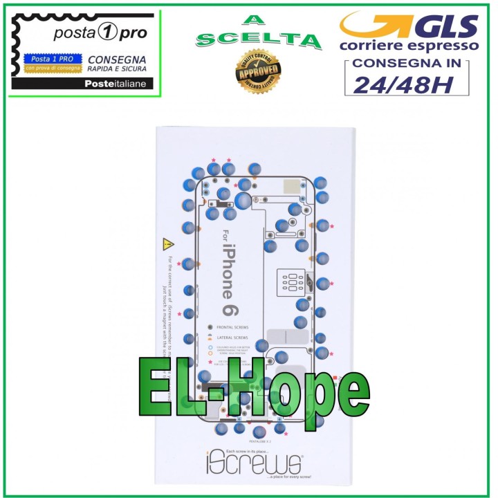 ISCREWS MAP SCREW HOUSING PAD ILLUSTRATED FOR DISASSEMBLY APPLE IPHONE 6