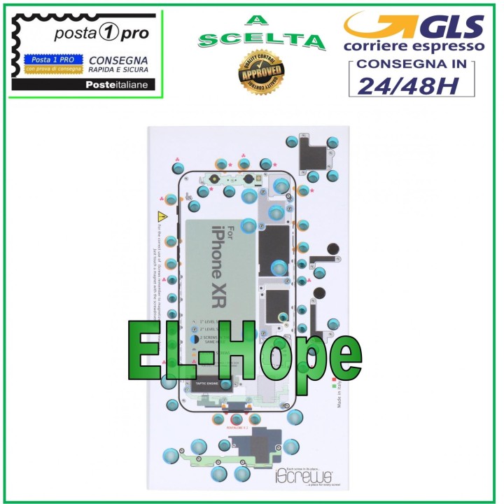 ISCREWS MAP SCREW HOUSING PAD ILLUSTRATED FOR APPLE IPHONE XR DISASSEMBLY