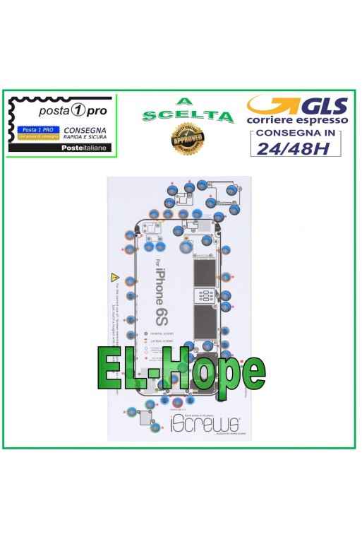 ISCREWS MAP SCREW HOUSING PAD ILLUSTRATED FOR DISASSEMBLY APPLE IPHONE 6S