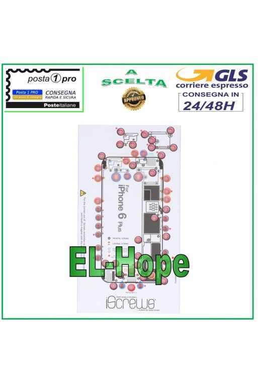 ISCREWS MAP SCREW HOUSING PAD ILLUSTRATED FOR DISASSEMBLY APPLE IPHONE 6 PLUS