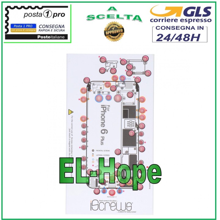 ISCREWS MAP SCREW HOUSING PAD ILLUSTRATED FOR DISASSEMBLY APPLE IPHONE 6 PLUS