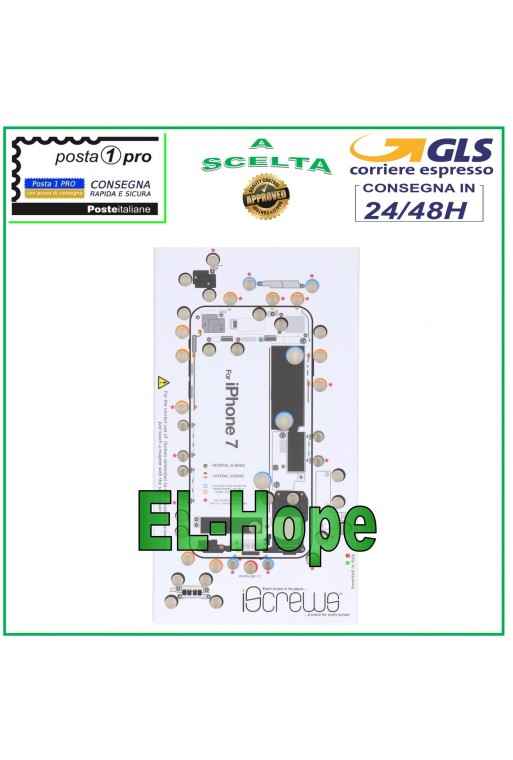 ISCREWS MAP SCREW HOUSING PAD ILLUSTRATED FOR DISASSEMBLY APPLE IPHONE 7