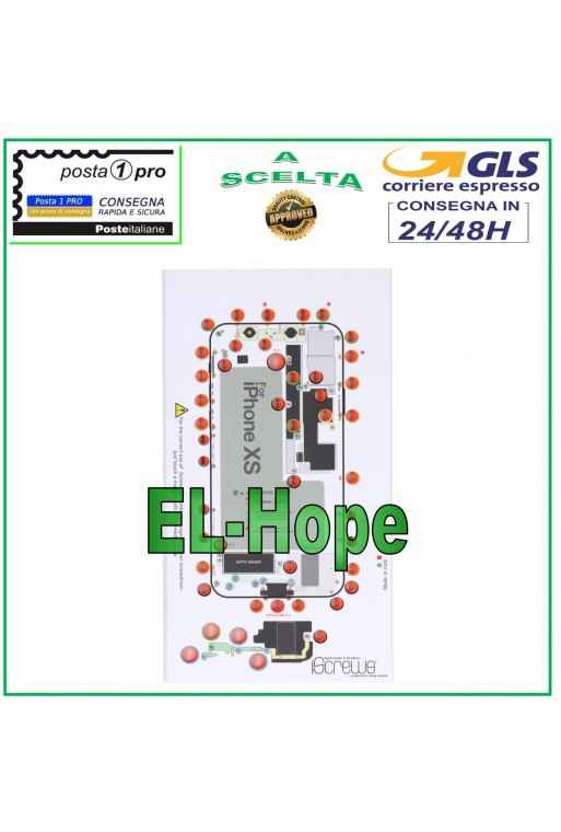 ISCREWS MAP SCREW HOUSING PAD ILLUSTRATED FOR APPLE IPHONE XS DISASSEMBLY
