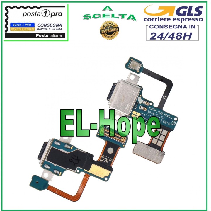 CHARGING CONNECTOR SAMSUNG GALAXY NOTE 9 SM-N960F MICROPHONE FLAT DOCK CHARGING