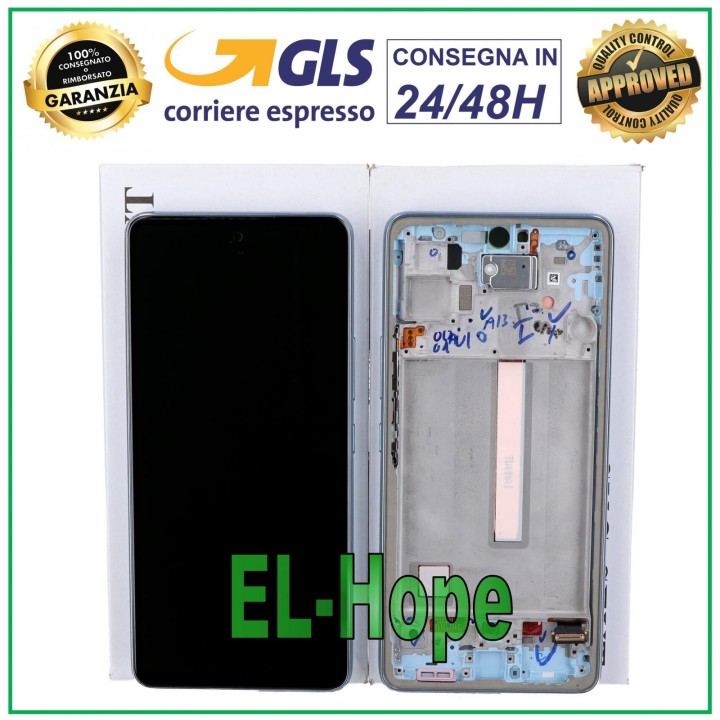 ORIGINAL FRAME DISPLAY SAMSUNG A53 5G 2022 SM A536 A536B TOUCH BLUE GH82-28025C
