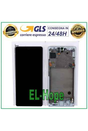 ORIGINAL LCD + TOUCH DISPLAY SAMSUNG GALAXY A71 5G SM-A716 A716F FRAME SILVER