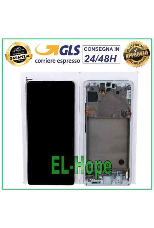 ORIGINAL LCD + TOUCH DISPLAY SAMSUNG GALAXY A71 5G SM-A716 A716F FRAME SILVER