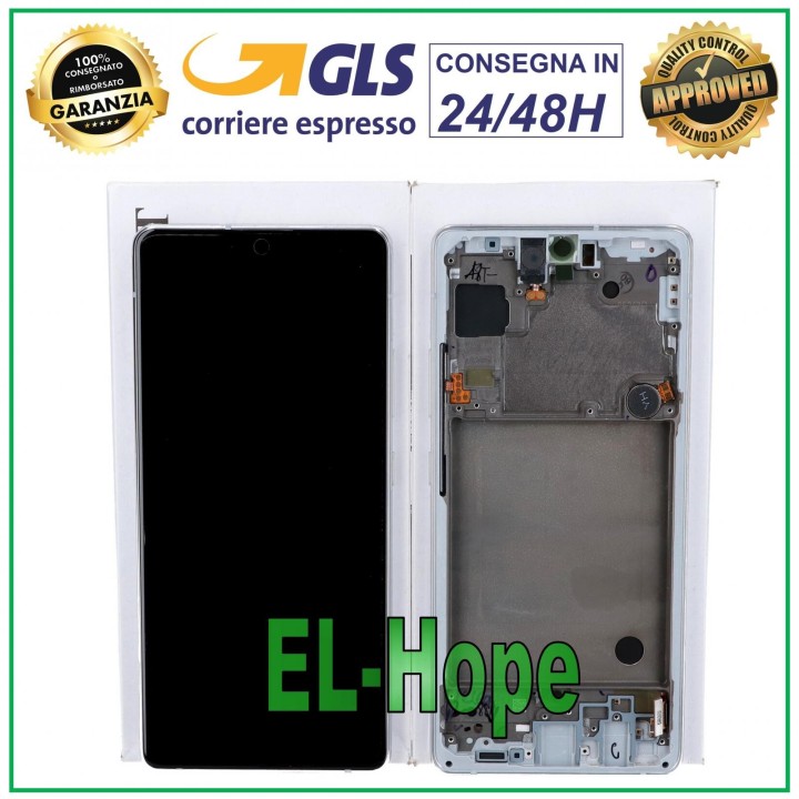 DISPLAY + TOUCH ORIGINAL SAMSUNG A71 5G SM-A716 A716F FRAME SILVER GH82-22804B