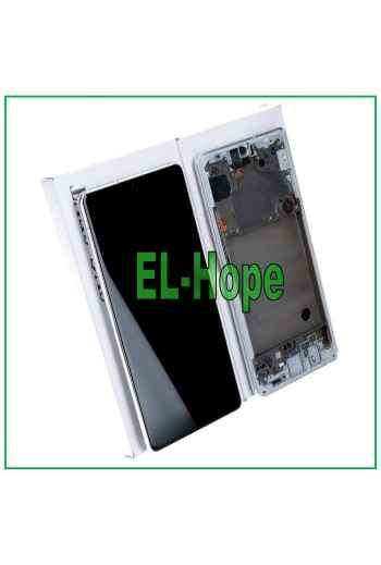 ORIGINAL LCD + TOUCH DISPLAY SAMSUNG GALAXY A71 5G SM-A716 A716F FRAME SILVER