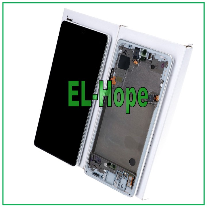 DISPLAY + TOUCH ORIGINAL SAMSUNG A71 5G SM-A716 A716F FRAME SILVER GH82-22804B