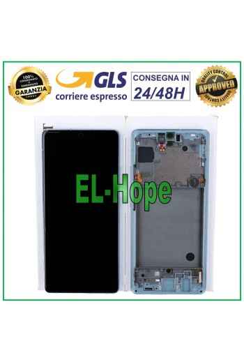 ORIGINAL LCD + TOUCH DISPLAY SAMSUNG GALAXY A71 5G 2020 SM-A716 A716F BLUE FRAME