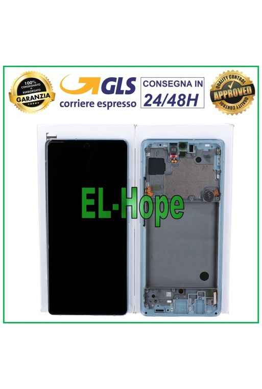 ORIGINAL LCD + TOUCH DISPLAY SAMSUNG GALAXY A71 5G 2020 SM-A716 A716F BLUE FRAME