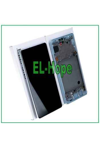 ORIGINAL LCD + TOUCH DISPLAY SAMSUNG GALAXY A71 5G 2020 SM-A716 A716F BLUE FRAME