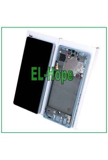 ORIGINAL LCD + TOUCH DISPLAY SAMSUNG GALAXY A71 5G 2020 SM-A716 A716F BLUE FRAME